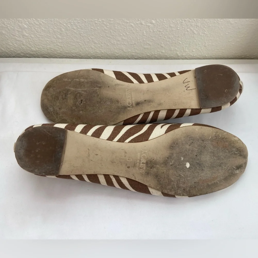 J. Crew zebra print flats